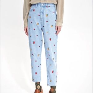 Flower Denim Jeans